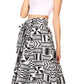 Sakkas Asma Convertible Traditional Wax Print Adjustable Strap Maxi Skirt | Dress
