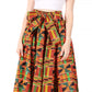 Sakkas Asma Convertible Traditional Wax Print Adjustable Strap Maxi Skirt | Dress