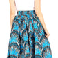 Sakkas Asma Convertible Traditional Wax Print Adjustable Strap Maxi Skirt | Dress