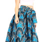 Sakkas Asma Convertible Traditional Wax Print Adjustable Strap Maxi Skirt | Dress