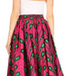 Sakkas Asma Convertible Traditional Wax Print Adjustable Strap Maxi Skirt | Dress