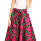 Sakkas Asma Convertible Traditional Wax Print Adjustable Strap Maxi Skirt | Dress