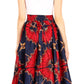 Sakkas Asma Convertible Traditional Wax Print Adjustable Strap Maxi Skirt | Dress