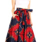 Sakkas Asma Convertible Traditional Wax Print Adjustable Strap Maxi Skirt | Dress