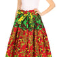Sakkas Asma Convertible Traditional Wax Print Adjustable Strap Maxi Skirt | Dress