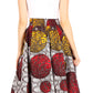 Sakkas Asma Convertible Traditional Wax Print Adjustable Strap Maxi Skirt | Dress