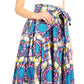 Sakkas Asma Convertible Traditional Wax Print Adjustable Strap Maxi Skirt | Dress