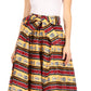 Sakkas Asma Convertible Traditional Wax Print Adjustable Strap Maxi Skirt | Dress
