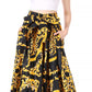 Sakkas Asma Convertible Traditional Wax Print Adjustable Strap Maxi Skirt | Dress