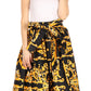Sakkas Asma Convertible Traditional Wax Print Adjustable Strap Maxi Skirt | Dress