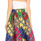 Sakkas Asma Convertible Traditional Wax Print Adjustable Strap Maxi Skirt | Dress