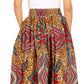 Sakkas Asma Convertible Traditional Wax Print Adjustable Strap Maxi Skirt | Dress