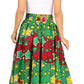 Sakkas Asma Convertible Traditional Wax Print Adjustable Strap Maxi Skirt | Dress