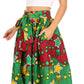 Sakkas Asma Convertible Traditional Wax Print Adjustable Strap Maxi Skirt | Dress
