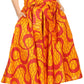 Sakkas African Dutch Ankara Wax Print Full Circle Skirt