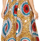 Sakkas African Dutch Ankara Wax Print Full Circle Skirt