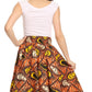 Sakkas African Dutch Ankara Wax Print Full Circle Skirt