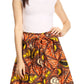 Sakkas African Dutch Ankara Wax Print Full Circle Skirt