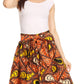 Sakkas African Dutch Ankara Wax Print Full Circle Skirt