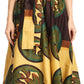 Sakkas African Dutch Ankara Wax Print Full Circle Skirt