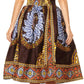 Sakkas African Dutch Ankara Wax Print Full Circle Skirt