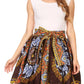 Sakkas African Dutch Ankara Wax Print Full Circle Skirt