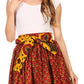 Sakkas African Dutch Ankara Wax Print Full Circle Skirt