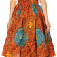 Sakkas African Dutch Ankara Wax Print Full Circle Skirt