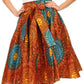 Sakkas African Dutch Ankara Wax Print Full Circle Skirt