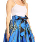 Sakkas African Dutch Ankara Wax Print Full Circle Skirt