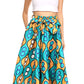 Sakkas African Dutch Ankara Wax Print Full Circle Skirt