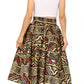 Sakkas Second African Dutch Ankara Wax Print Full Circle Skirt