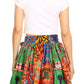Sakkas African Dutch Ankara Wax Print Full Circle Skirt