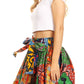 Sakkas African Dutch Ankara Wax Print Full Circle Skirt