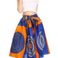 Sakkas African Dutch Ankara Wax Print Full Circle Skirt