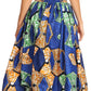 Sakkas African Dutch Ankara Wax Print Full Circle Skirt