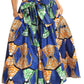 Sakkas African Dutch Ankara Wax Print Full Circle Skirt