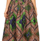 Sakkas African Dutch Ankara Wax Print Full Circle Skirt