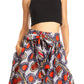 Sakkas African Dutch Ankara Wax Print Full Circle Skirt