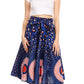 Sakkas African Dutch Ankara Wax Print Full Circle Skirt