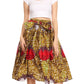 Sakkas African Dutch Ankara Wax Print Full Circle Skirt