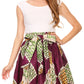 Sakkas African Dutch Ankara Wax Print Full Circle Skirt