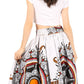 Sakkas African Dutch Ankara Wax Print Full Circle Skirt