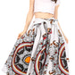 Sakkas African Dutch Ankara Wax Print Full Circle Skirt