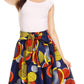 Sakkas African Dutch Ankara Wax Print Full Circle Skirt