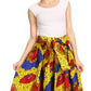 Sakkas African Dutch Ankara Wax Print Full Circle Skirt