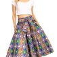 Sakkas African Dutch Ankara Wax Print Full Circle Skirt