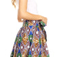 Sakkas African Dutch Ankara Wax Print Full Circle Skirt