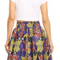 Sakkas African Dutch Ankara Wax Print Full Circle Skirt