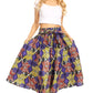 Sakkas African Dutch Ankara Wax Print Full Circle Skirt